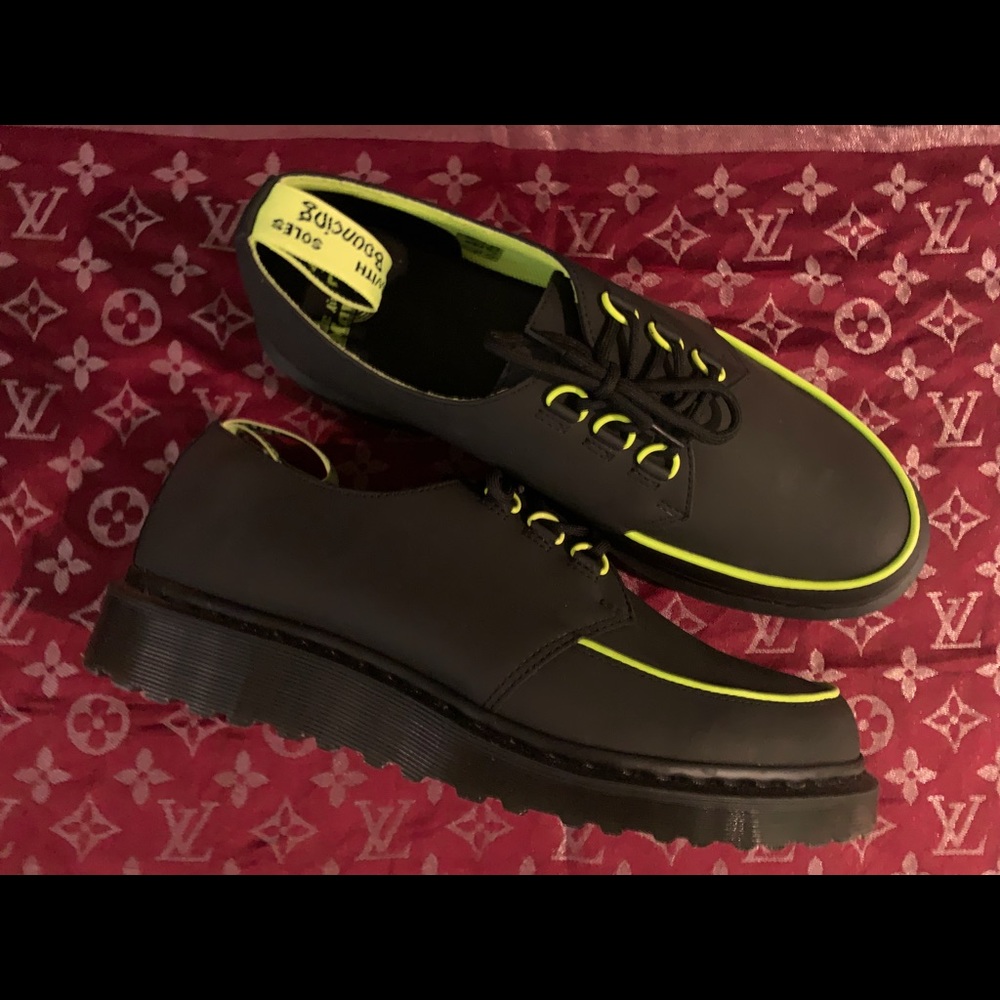 DR. MARTEN’S Ramsey Alt 1461 Black Green Oxford VERY RARE Men’s US 12